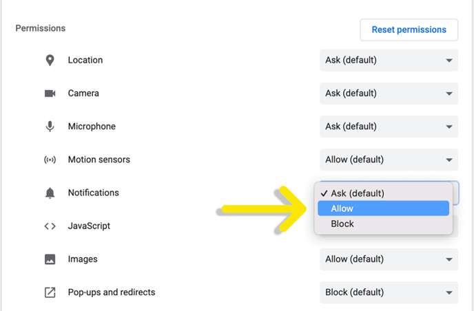 Chrome-settings-allow-notifications