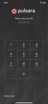 iOS Pin screen full
